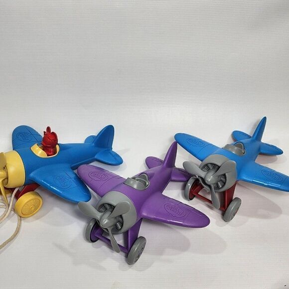 3 Green Toys USA Disney Baby Planes Mickey Mouse Pull Toy 100% Recycled No BPA - Picture 1 of 7